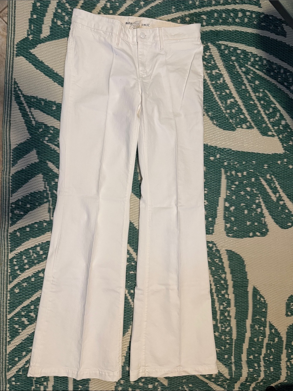 Banana Republic White Flared Jeans